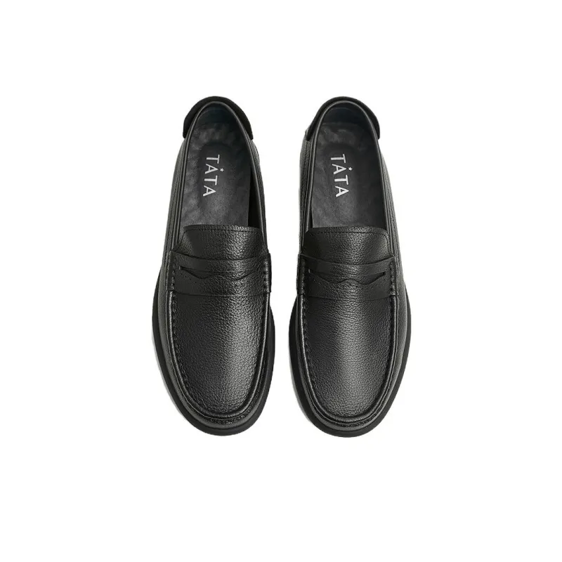 TATA Men's Casual Shoes Men Low Top Black/Brown-3