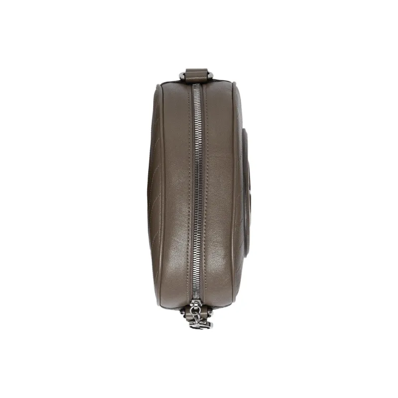 GUCCI Blondie Leather Crossbody Bag, Shoulder Bag Women's Brown Gray-4