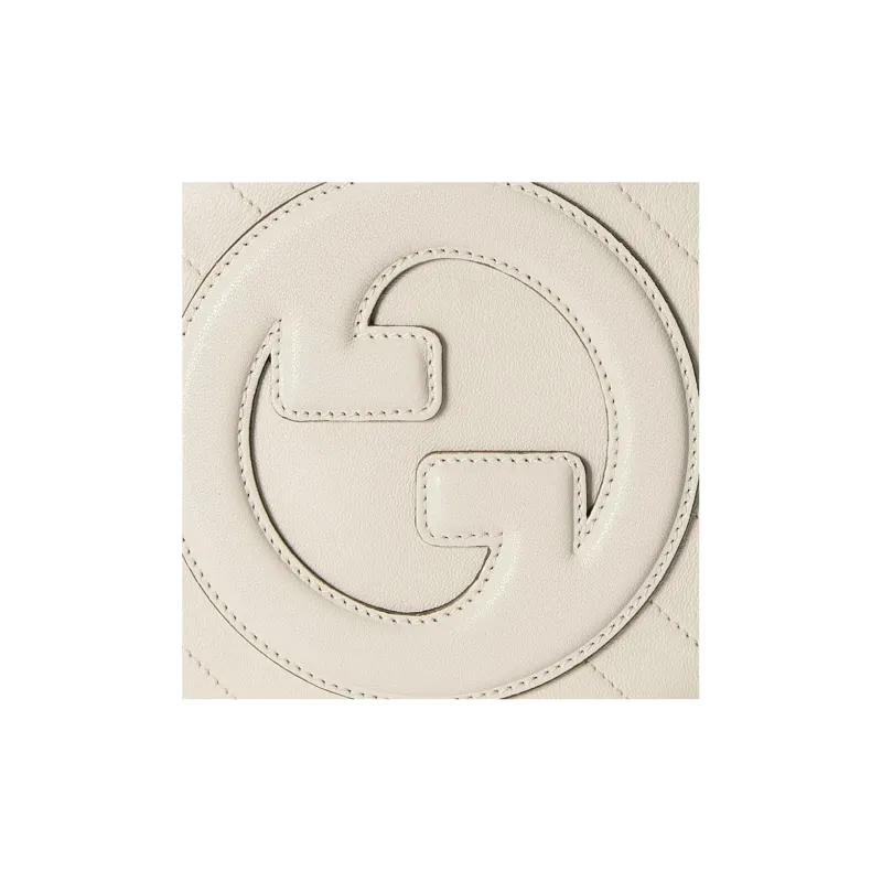 GUCCI Blondie Leather Crossbody Bag Shoulder Bag Women's White-7