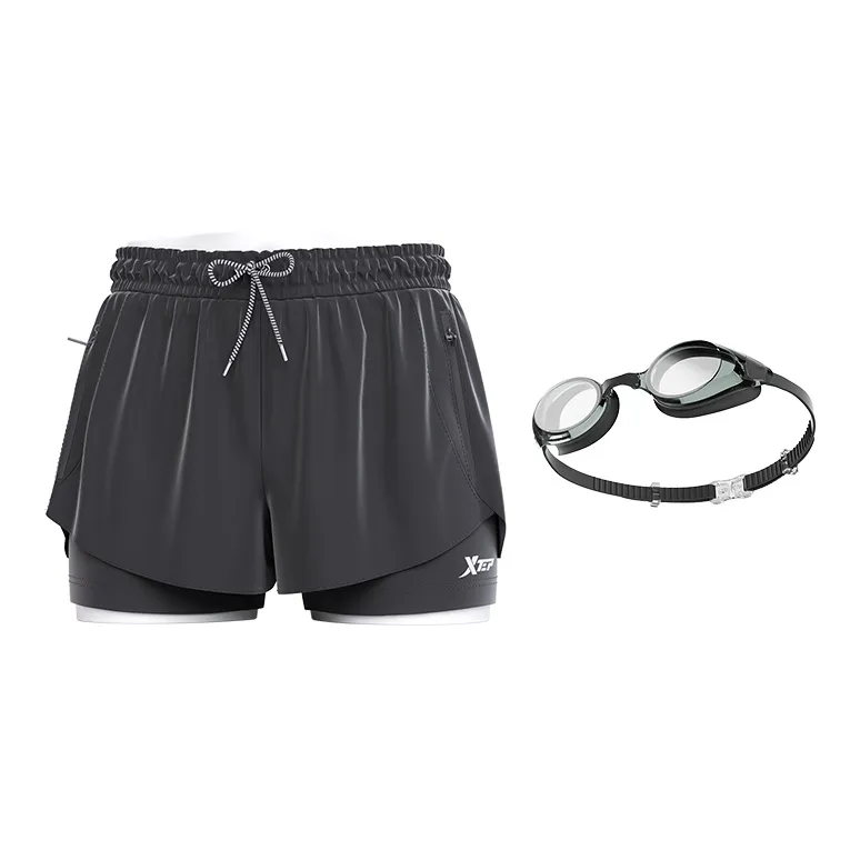 XTEP Swimming Sets Polyester, Elastane Swimming Pool Men's Black-2