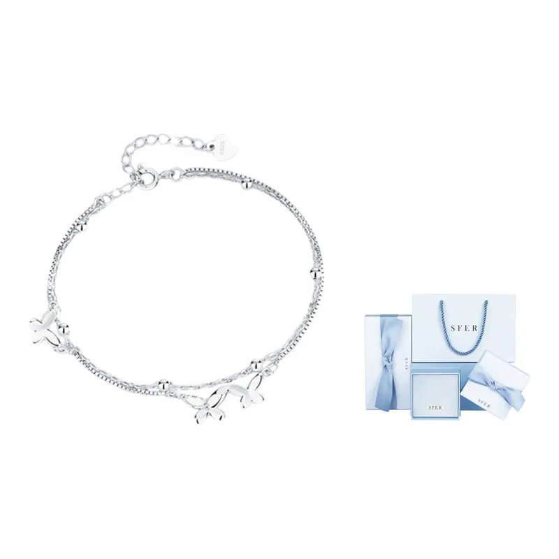 SFER S925 Silver Anklets Women's-1