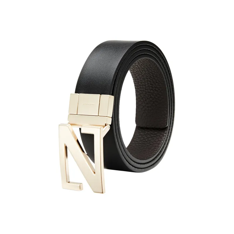 Ermenegildo Zegna Logo Engraved Buckle Belt-4