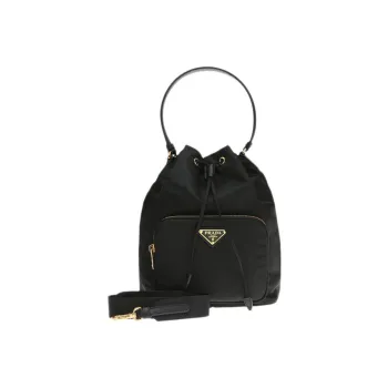 PRADA Nylon Bucket Bag, Handbag, Shoulder Bag, Crossbody Bag Regular Women's Black