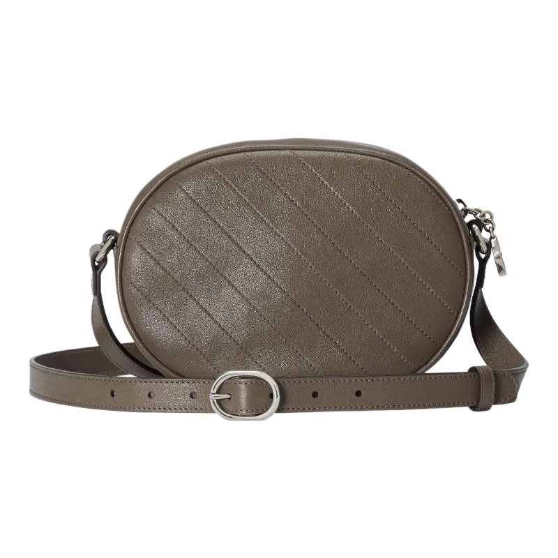 GUCCI Blondie Leather Crossbody Bag, Shoulder Bag Women's Brown Gray-3
