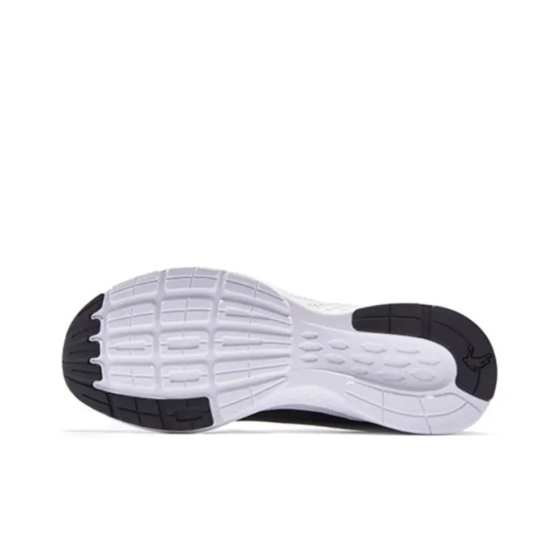 QIAODAN Cushioned Slip Resistant Abrasion Resistant Low Top Casual Running Shoes Men's Black Silver-4