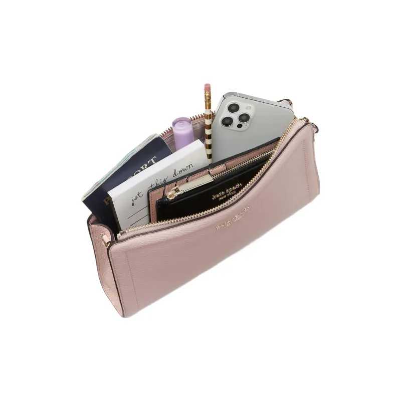 Kate Spade Knott Litchi Grain Leather Envelope Bag Shoulder Bag Crossbody Bag Small Size Women's Mochi Pink-4