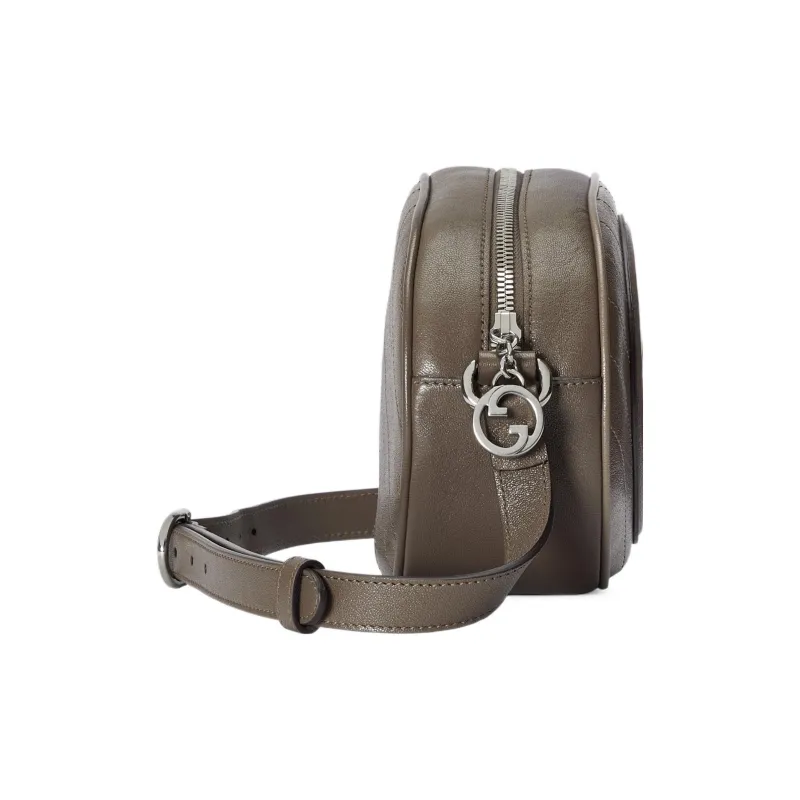 GUCCI Blondie Leather Crossbody Bag, Shoulder Bag Women's Brown Gray-2