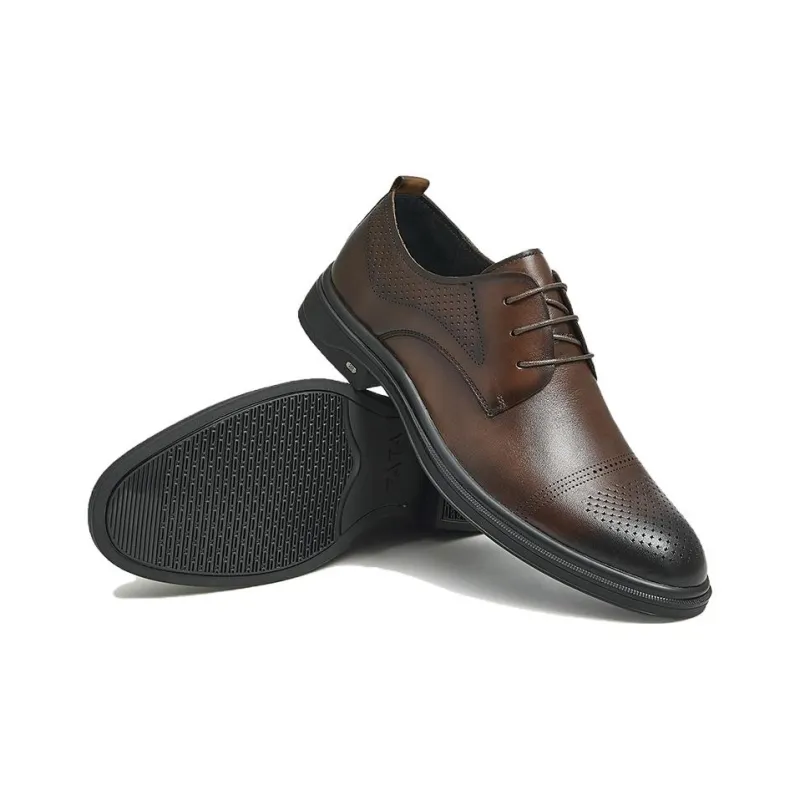 TATA Dress Shoes Men Low Top Black/Brown-9