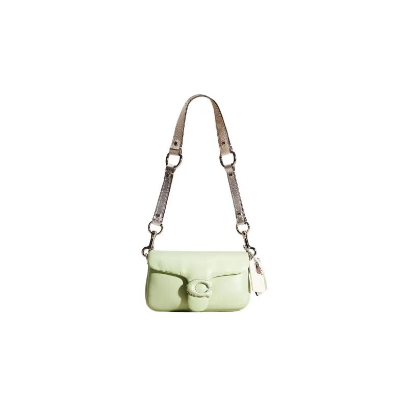 COACH Pillow Leather Pillow Bag, Crossbody Bag, Shoulder Bag Regular Women's Mint Green-0