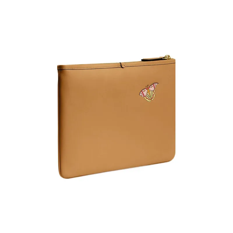 COACH Observed By Us Collaboration Pouch Glove Tanning Wrist Bag Coin Purse Clutch Large Size Women's Umber-1