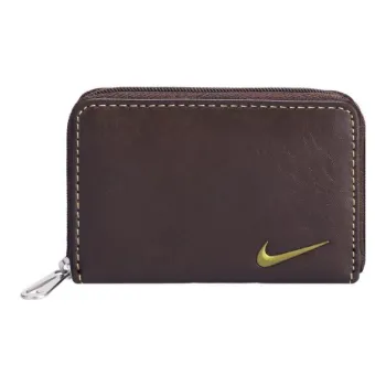 Nike Artificial Leather Clutch Wallet Card Holder Coin Purse Unisex Brown