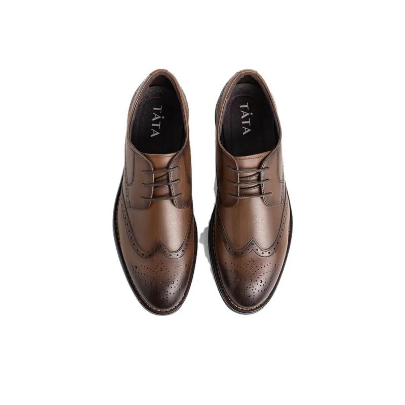 TATA Dress Shoes Men Low Top Black/Coffee-8