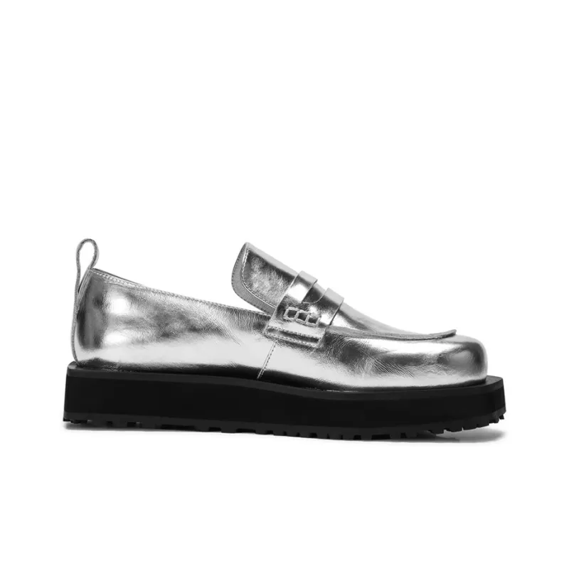 Lost In Echo Loafers Women's Silver-1