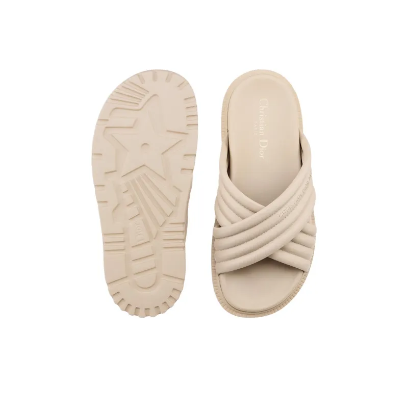 DIOR D Cross EVA Slide Slippers Women's Pink Beige-4