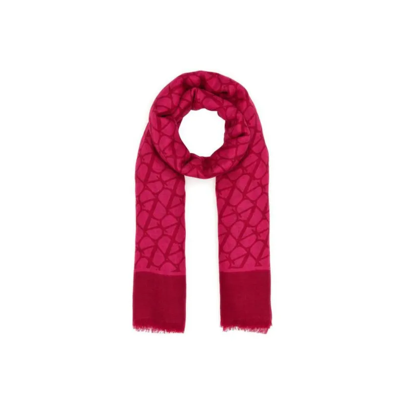 Valentino Toile Iconographe Raw Cut Edge Scarf-0