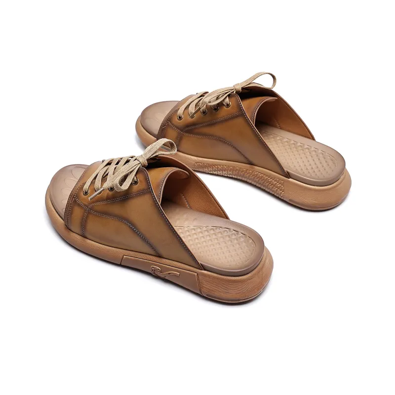 TRUMPPIPE Slide Slippers Men's Earth Yellow-2