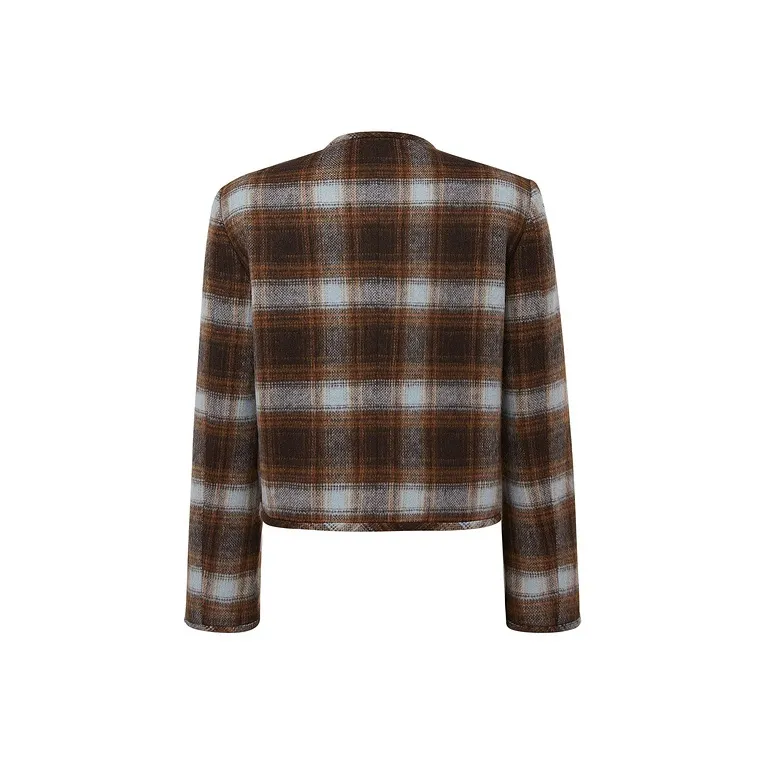 D'zzit Cropped Coats Women's Dark Khaki-1