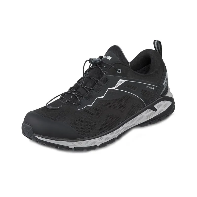 MEINDL Power Walker Wear-Resistant Low-Top Outdoor Shoes Men's Black Silver-0