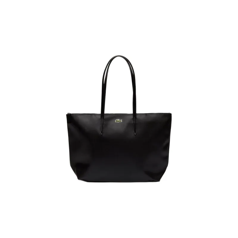 LACOSTE PVC Tote Bag, Shopping Bag, Handbag Women's Black-0