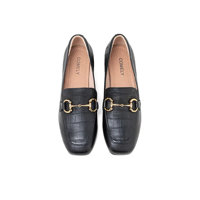 COMELY Loafers Women's Low Top Ecru/Apricot/Black-2