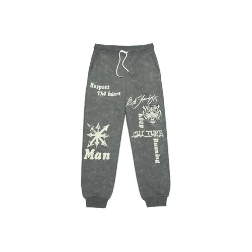 ED HARDY X Casual Pants Unisex Light Gray