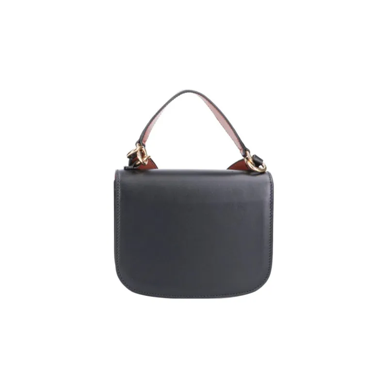 JIL SANDER Calfskin Handbag, Shoulder Bag, Crossbody Bag Trumpets Women's Black-3