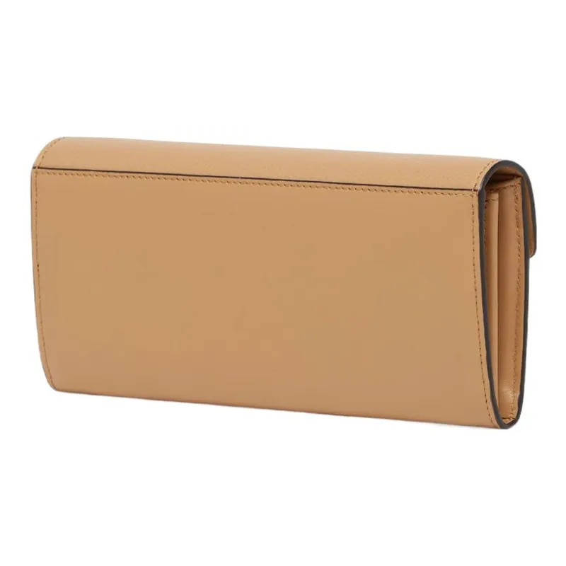 FENDI FF Diamonds Series Calfskin Wallet Women's Beige-1