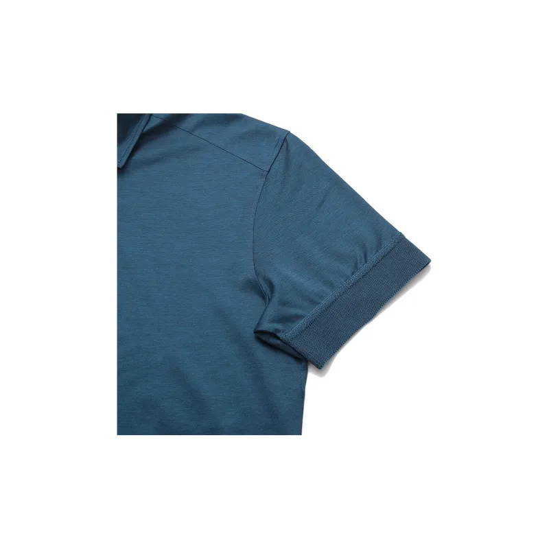 Ermenegildo Zegna Polo Shirts Men Navy Blue Blue-4