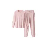 [Women's Crew Neck]White Pink
