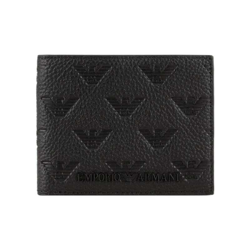 EMPORIO ARMANI Cow Leather Wallet Men's Black-0