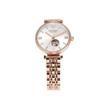 EMPORIO ARMANI Stars Collection Wrist Watch Mechanical Movement Stainless Steel Strap Silver Dial Women's Watch