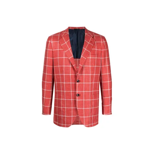 KITON Windowpane-check Cashmere-blend Blazer