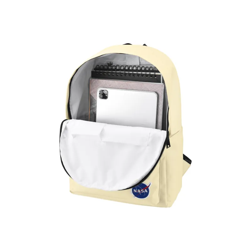 TURN UP X NASA Collaboration Nylon Computer Backpack Regular Unisex Ecru-2