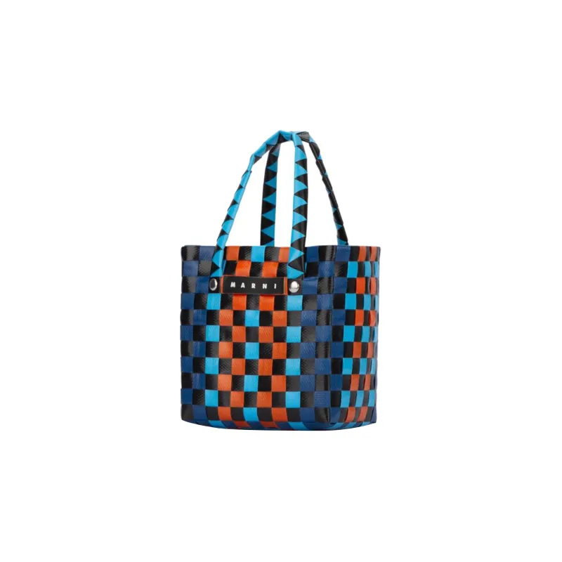MARNI Polypropylene With Cow Leather One Shoulder Handbag Extra Mini Kids' Dark Blue/Multicolor-2
