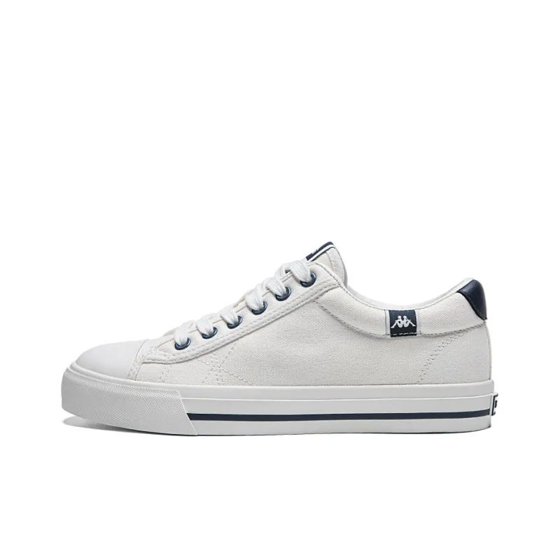 Kappa Slip Resistant, Abrasion Resistant, Breathable, Lightweight Coverage Low Top Canvas Shoes Unisex White-0