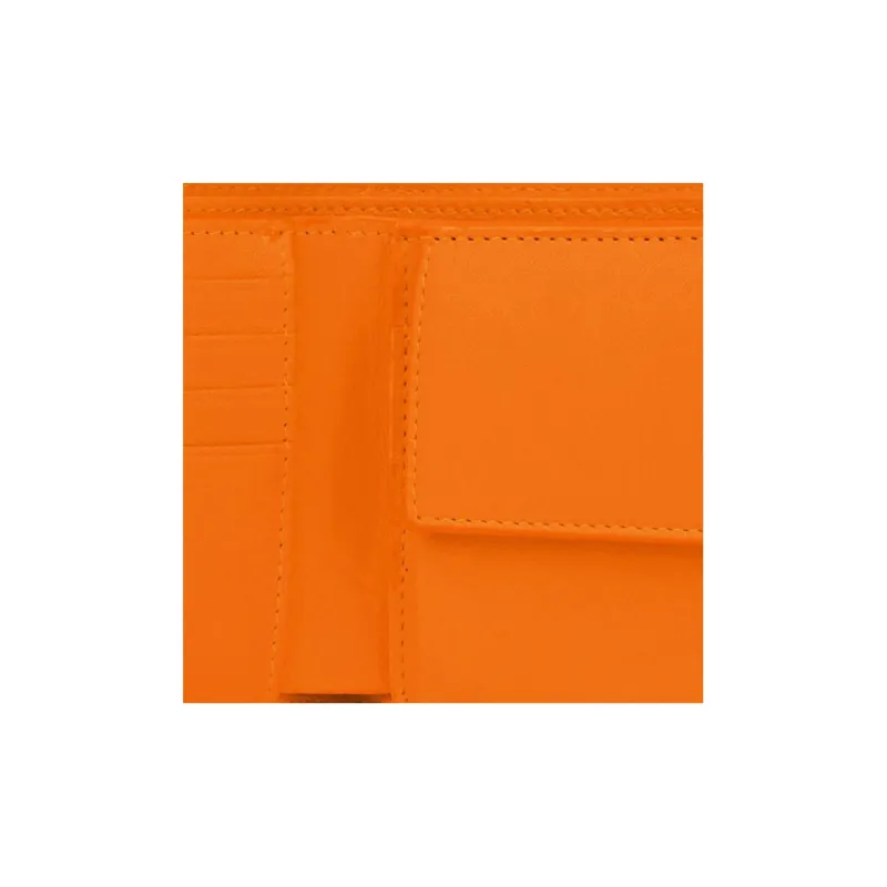 Balenciaga Cash Square Grained Calfskin Wallet Regular Men's Orange-4