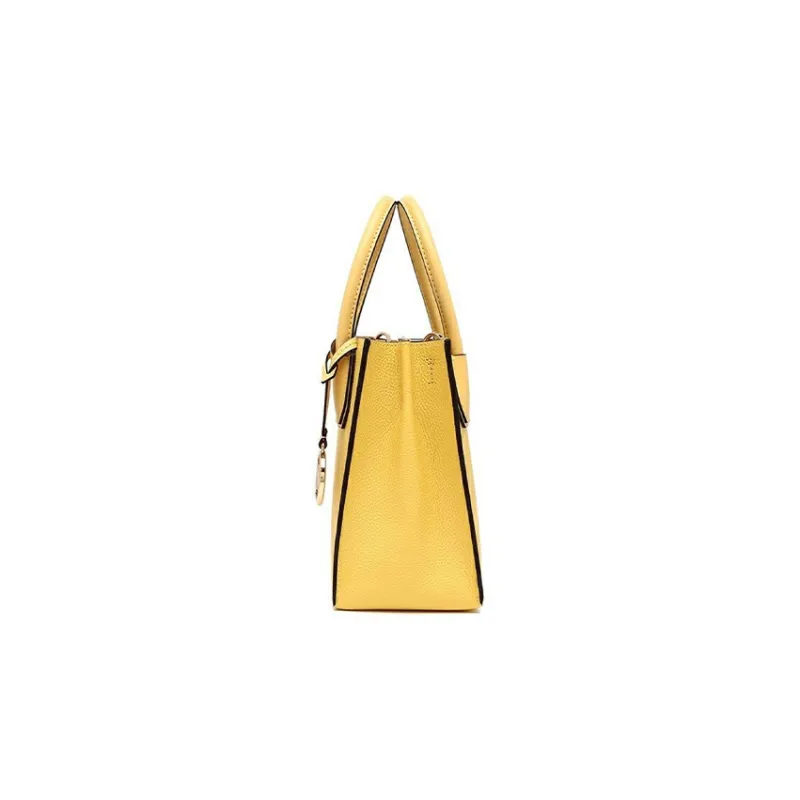 MICHAEL KORS Mercer Leather Tote Bag, Shopping Bag, Shoulder Bag, Crossbody Bag, Handbag Regular Women's Yellow-2