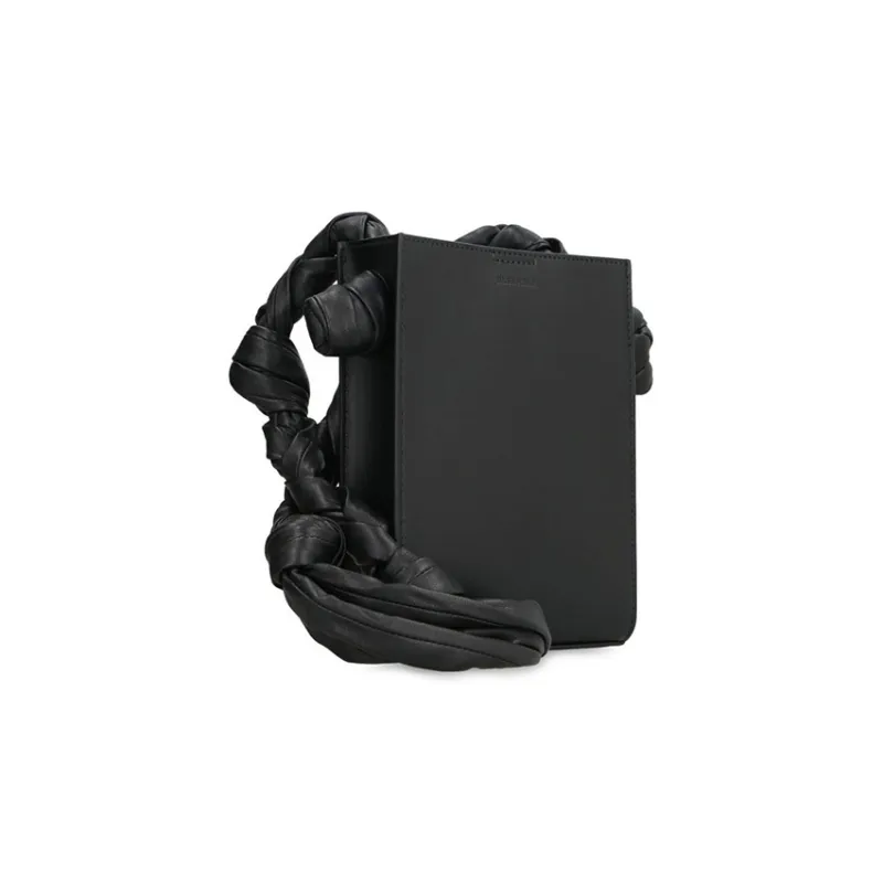 JIL SANDER Calfskin Square Handbag, Shoulder Bag Women's Black-2