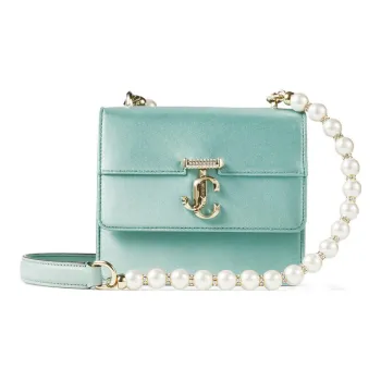 Jimmy Choo Satin Portable Crossbody Bag Shoulder Bag Women's Green