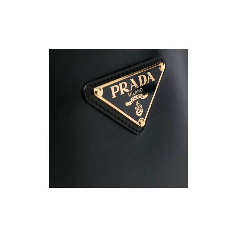 PRADA Leather Handbag, Shoulder Bag Women's Black-3