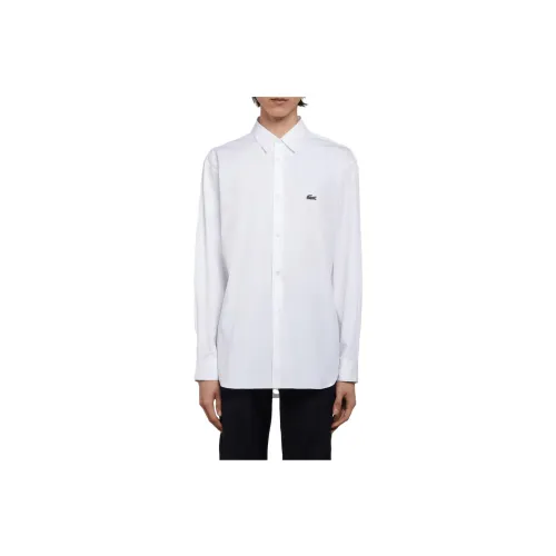 Lacoste X COMME DES GARCONS SHIRT CDG SHIRT X LACOSTE Co-branded Series Shirts Unisex White