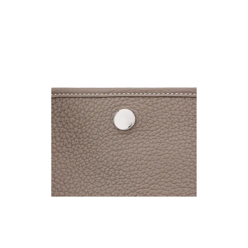 HERMES Negonda Calfskin Garden Bag Handbag Regular Unisex 18 Etoupe Elephant Gray-4