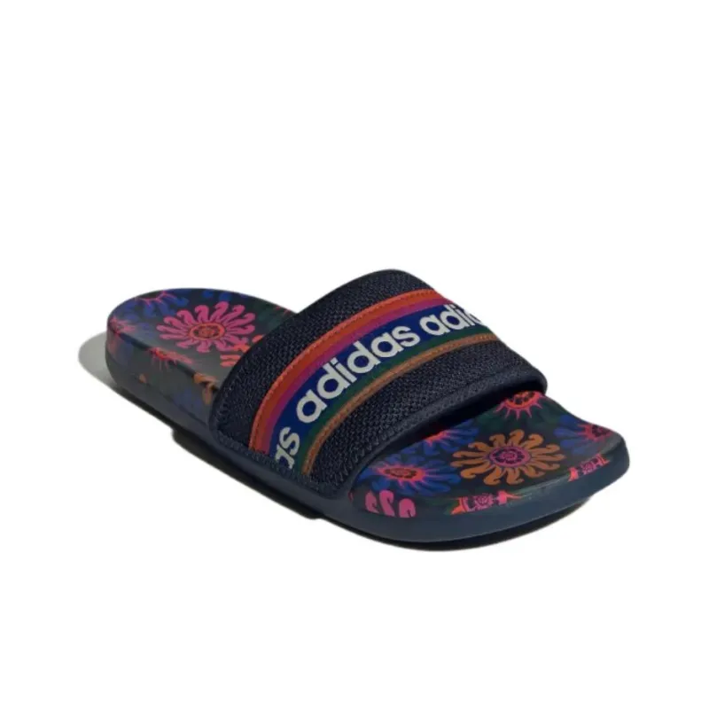 Adidas Adilette Comfort Slide 'Floral Night Indigo' Women's-3