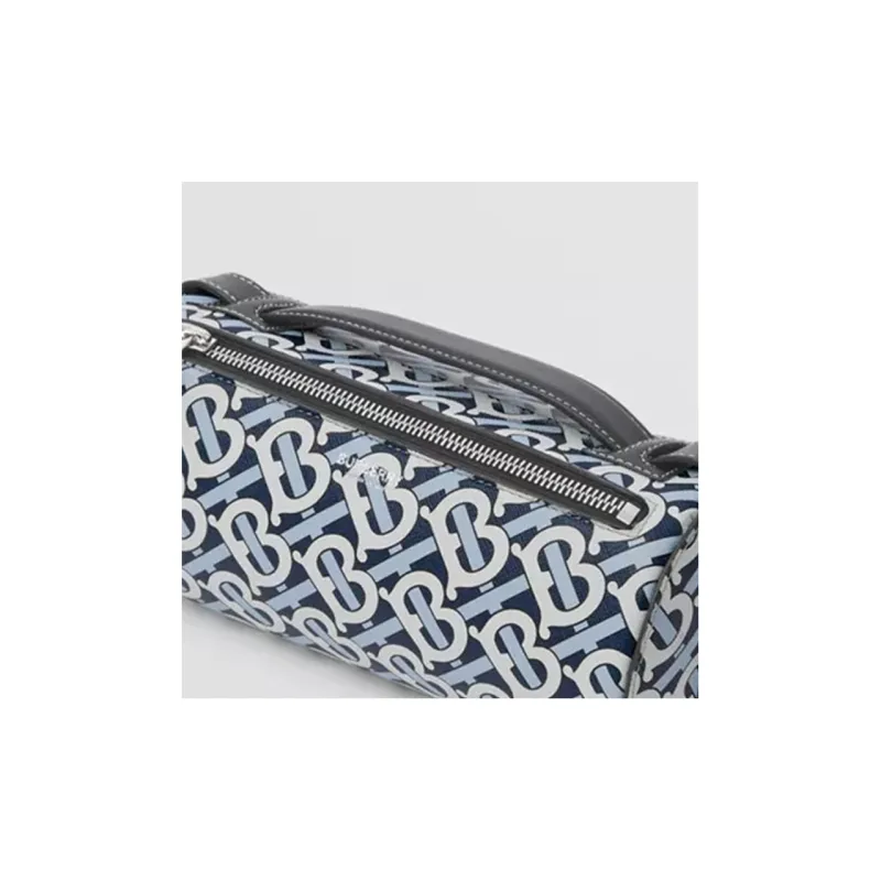 Burberry The Barrel Canvas Cylinder Bag Crossbody Bag Travel Bag Handbag Shoulder Bag Mini Women's Cobalt/White-2