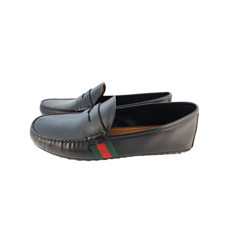 GUCCI Loafer 'Black Green Red'-1