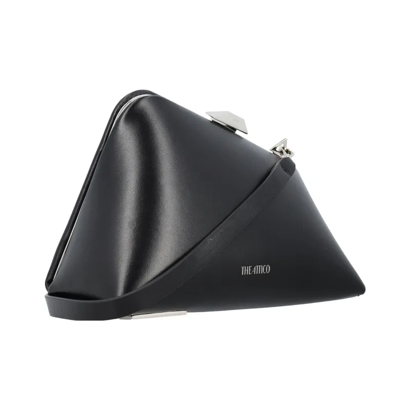 The Attico Midnight Leather Clutch Bag-1