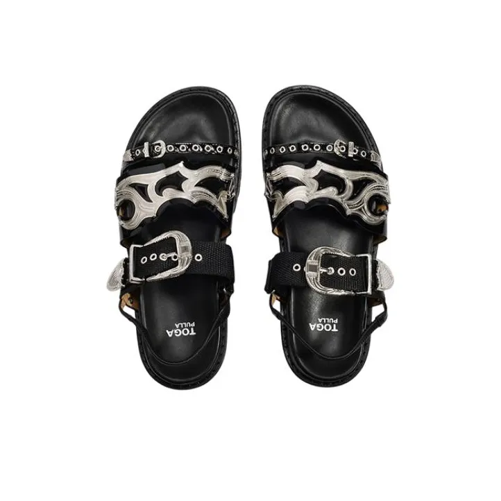 Toga Pulla One Strap Sandals Women's Black-3