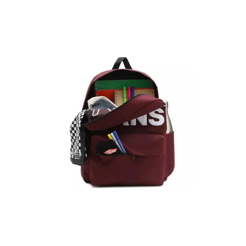 Vans Polyester Laptop Bag Travel Bag Backpack Unisex Burgundy-3