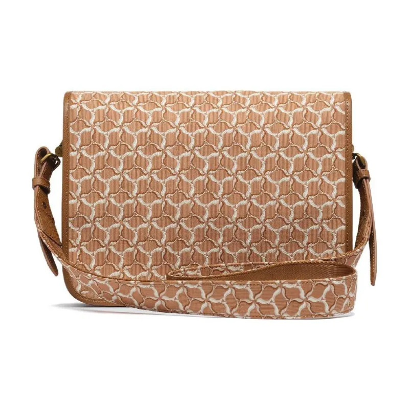 LI NING 1990 Fabric With Leather Shoulder Bag, Crossbody Bag Unisex Brown-3