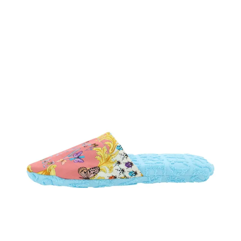 Dua Lipa x VERSACE Wrap-toe Slippers Unisex Blue Red-0